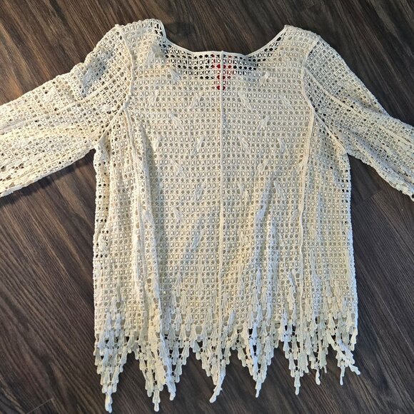 CRISTINA Bohemian Beige Crochet Tunic Sweater NWT/SIZE 1X - Picture 11 of 15